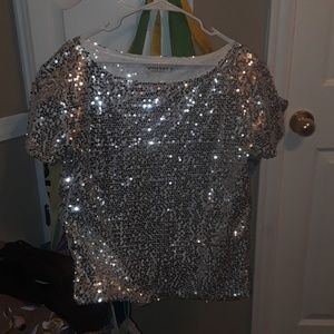 Sequin off the shoulder top